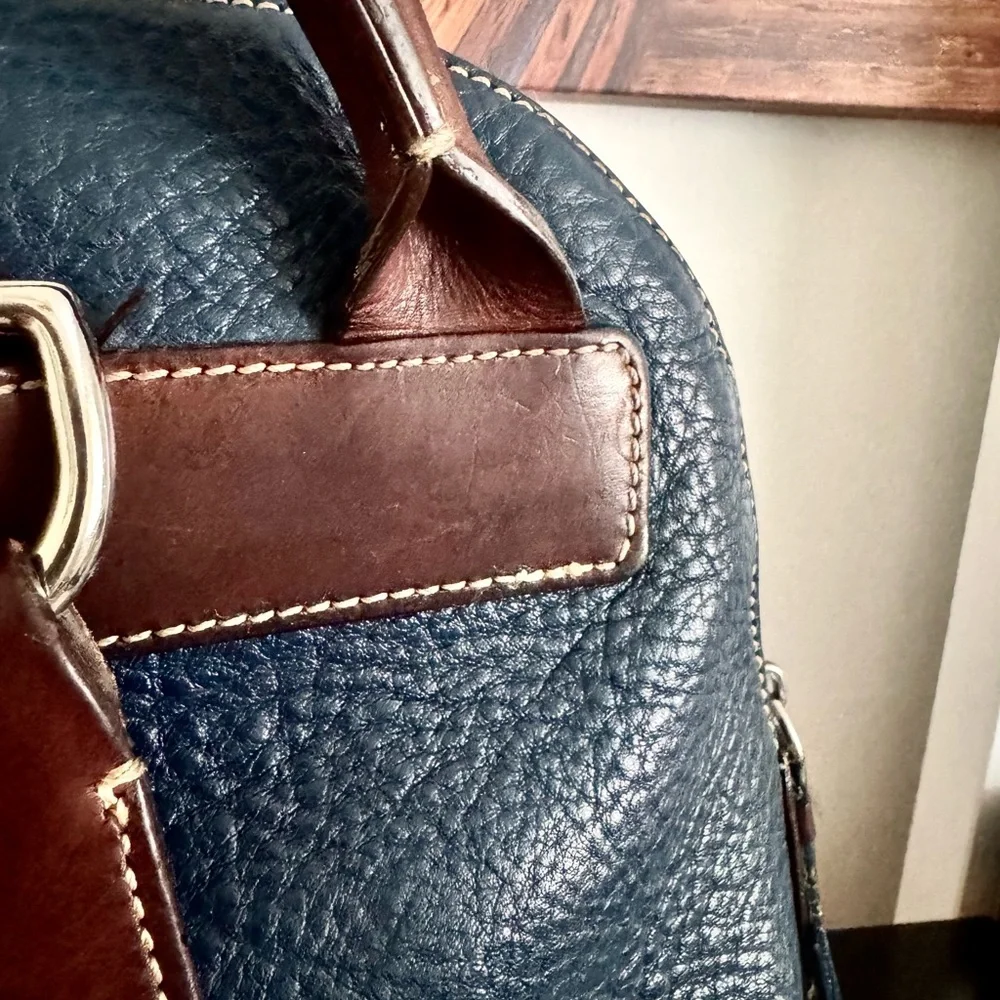 Dooney & Bourke Pebble Grain Blue Leather Backpack w/ COA EUC